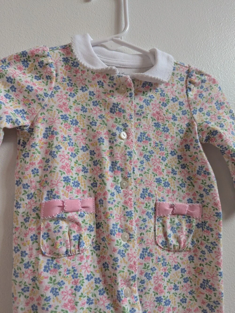 Ralph Lauren Jumpsuit 3m Baby Girls Floral Dainty Preppy